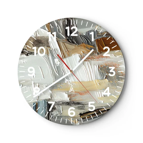 Nástenné hodiny - Farebné nahromadenie - 30x30 cm
