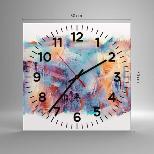 Nástenné hodiny - Farebný neporiadok - 30x30 cm