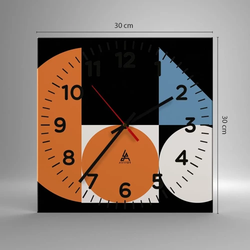 Nástenné hodiny - Figurínový systém - 30x30 cm