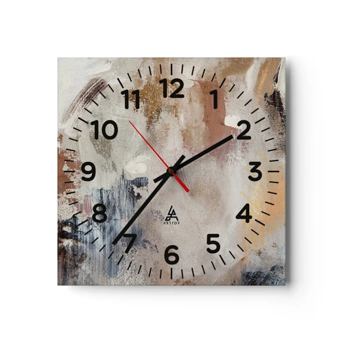 Nástenné hodiny - Hmlistá abstrakcia - 30x30 cm