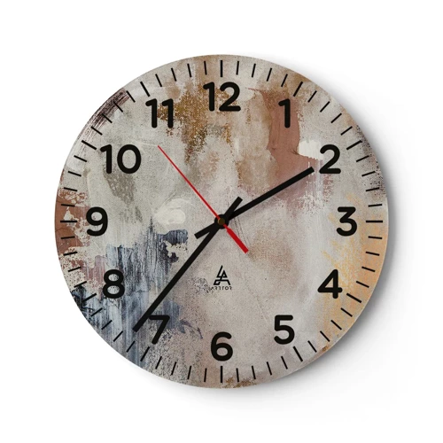 Nástenné hodiny - Hmlistá abstrakcia - 40x40 cm