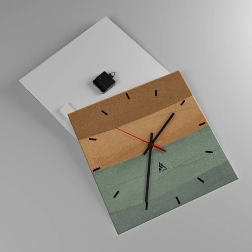 Nástenné hodiny - Horizontálna kompozícia - 40x40 cm