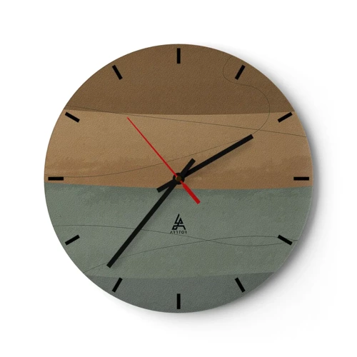 Nástenné hodiny - Horizontálna kompozícia - 40x40 cm
