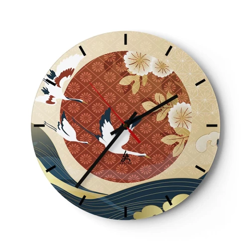 Nástenné hodiny - Japonská rozprávka - 30x30 cm