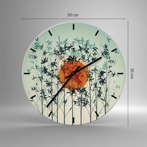 Nástenné hodiny - Japonské slnko - 30x30 cm