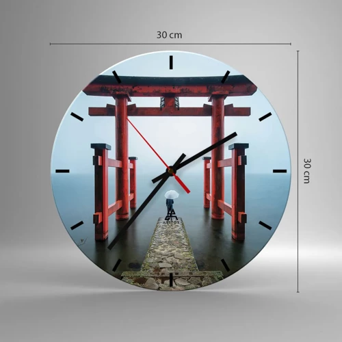 Nástenné hodiny - Japonské zamyslenie - 30x30 cm