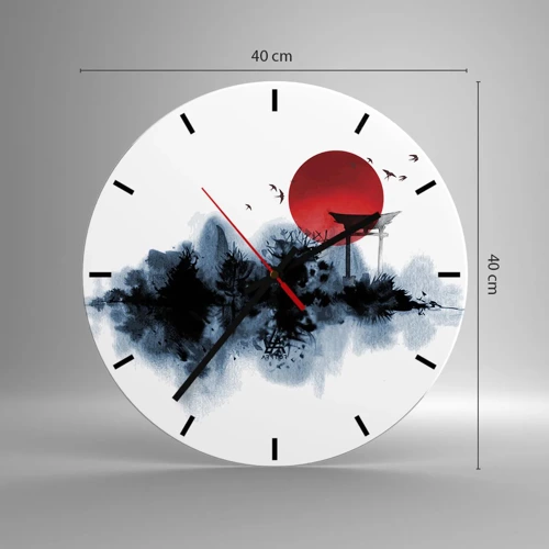 Nástenné hodiny - Japonský pohľad - 40x40 cm