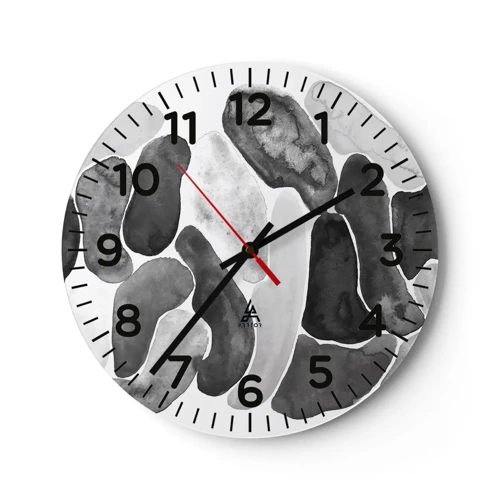 Nástenné hodiny - Kamenistá abstrakcia - 40x40 cm