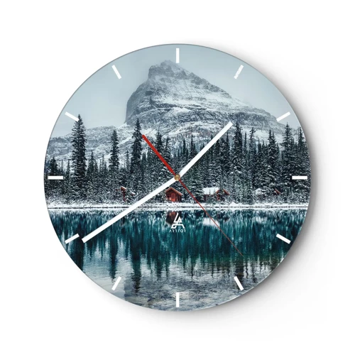 Nástenné hodiny - Kanadské útočisko - 40x40 cm
