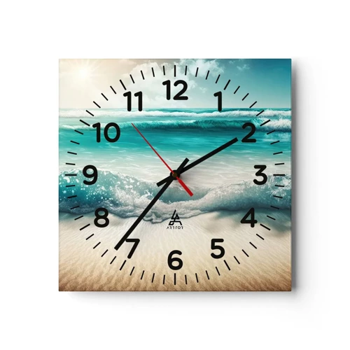 Nástenné hodiny - Kľud oceánu - 40x40 cm