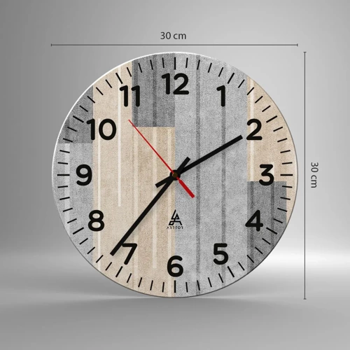 Nástenné hodiny - Kompozícia: drž sa - 30x30 cm