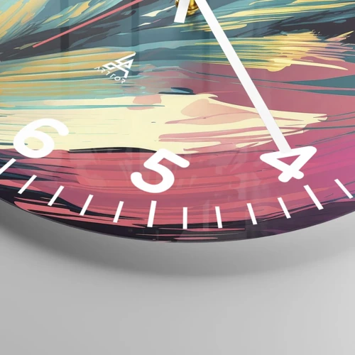 Nástenné hodiny - Kompozícia – explózia radosti - 30x30 cm