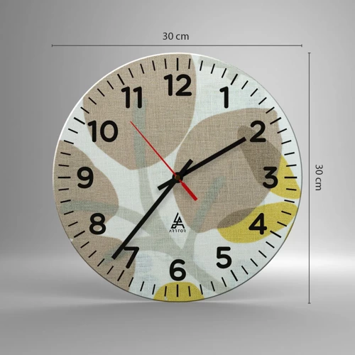 Nástenné hodiny - Kompozícia v plnom slnku - 30x30 cm