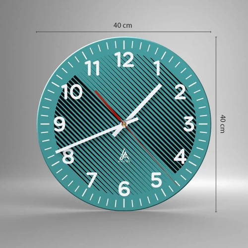 Nástenné hodiny - Kruh – geometrická variácia - 40x40 cm