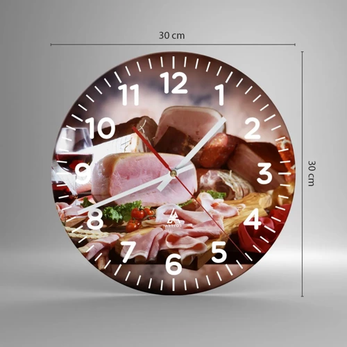 Nástenné hodiny - Kulinárne snívanie s karafou - 30x30 cm