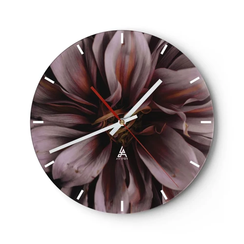 Nástenné hodiny - Kvetinové srdce - 30x30 cm