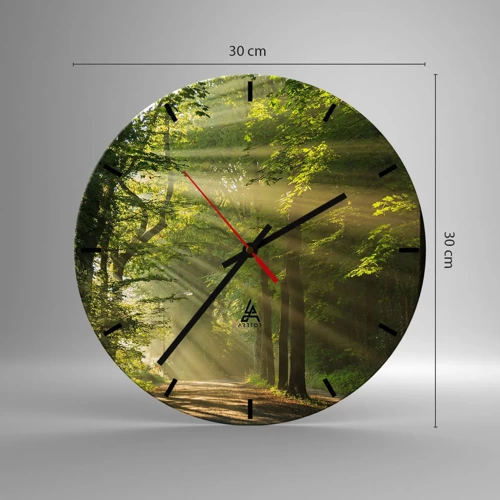 Nástenné hodiny - Lesný okamih - 30x30 cm
