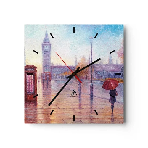 Nástenné hodiny - Londýnsky jesenný deň - 30x30 cm