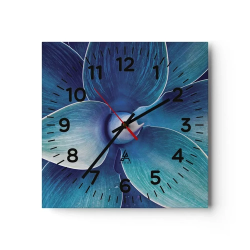 Nástenné hodiny - Modrastý od neba - 40x40 cm