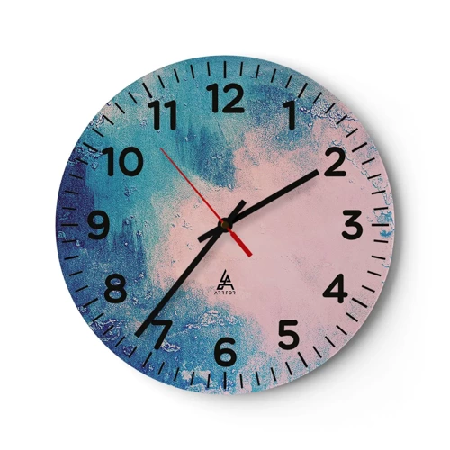 Nástenné hodiny - Modré objatie - 30x30 cm