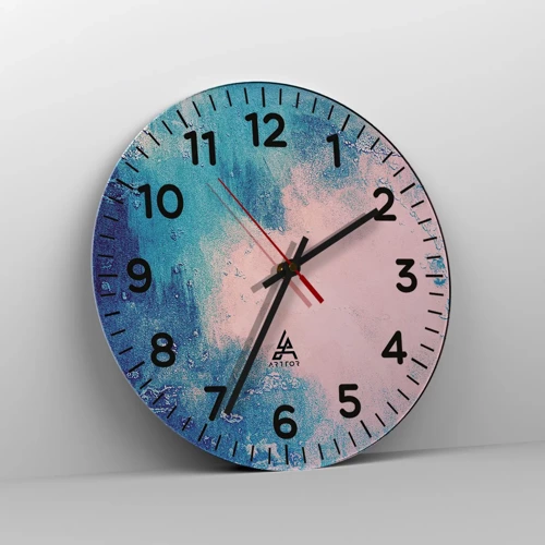 Nástenné hodiny - Modré objatie - 30x30 cm