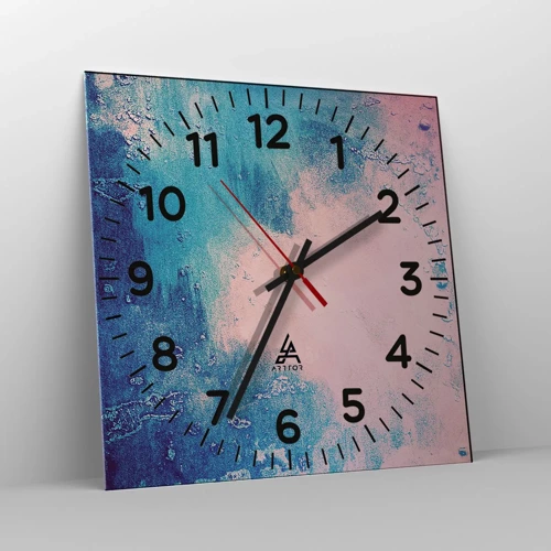 Nástenné hodiny - Modré objatie - 40x40 cm
