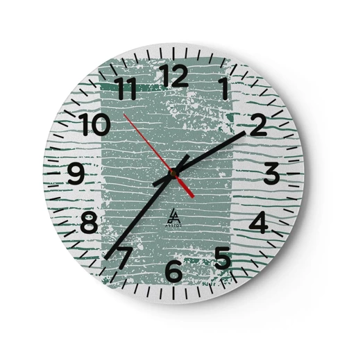 Nástenné hodiny - Morská abstrakcia - 30x30 cm
