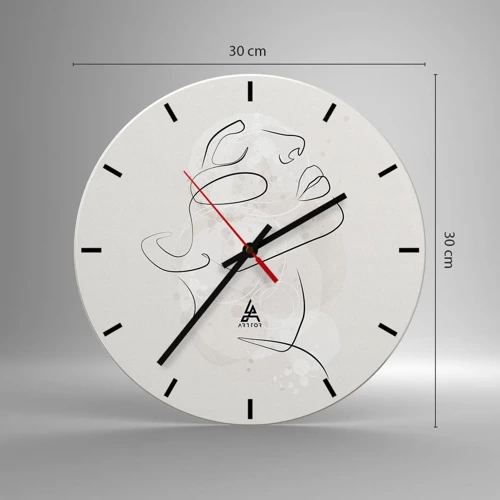 Nástenné hodiny - Náčrt sna - 30x30 cm