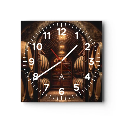 Nástenné hodiny - Nádherná pivnica - 30x30 cm