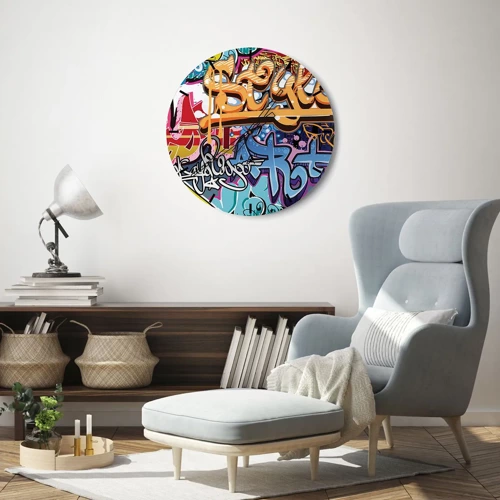Nástenné hodiny - Nástenné maľby, nástenné maľby… - 30x30 cm