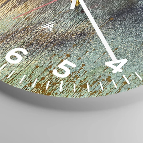Nástenné hodiny - Nenáhodná farebná kompozícia - 30x30 cm