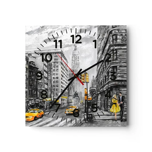 Nástenné hodiny - Newyorský príbeh - 30x30 cm