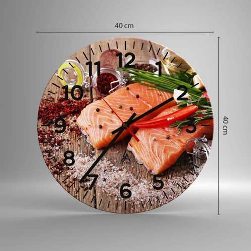Nástenné hodiny - Nórske dobrodružstvo v kuchyni - 40x40 cm