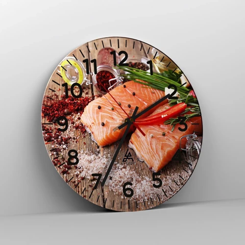 Nástenné hodiny - Nórske dobrodružstvo v kuchyni - 40x40 cm
