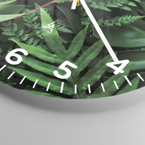 Nástenné hodiny - Objaté v zeleni - 30x30 cm