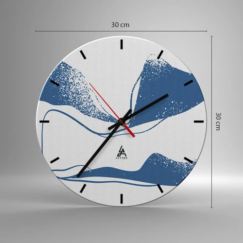 Nástenné hodiny - Okrídlená abstrakcia - 30x30 cm