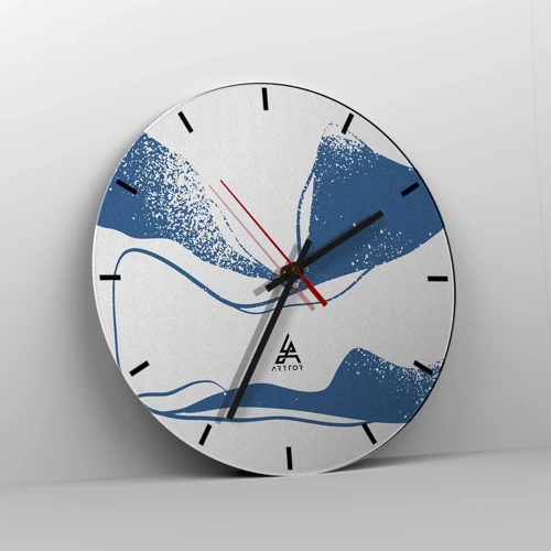 Nástenné hodiny - Okrídlená abstrakcia - 30x30 cm