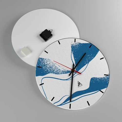 Nástenné hodiny - Okrídlená abstrakcia - 40x40 cm