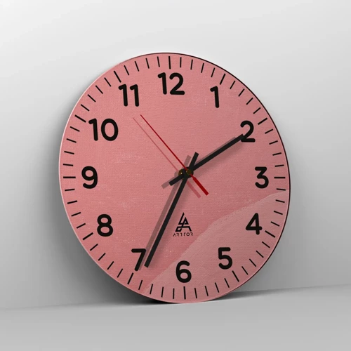 Nástenné hodiny - Organická kompozícia v ružovej - 40x40 cm