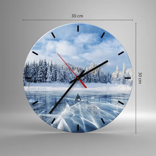 Nástenné hodiny - Oslnivý a kryštalický pohľad - 30x30 cm