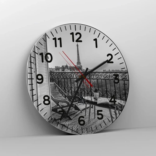 Nástenné hodiny - Parížske popoludnie - 30x30 cm