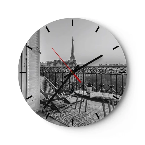 Nástenné hodiny - Parížske popoludnie - 30x30 cm