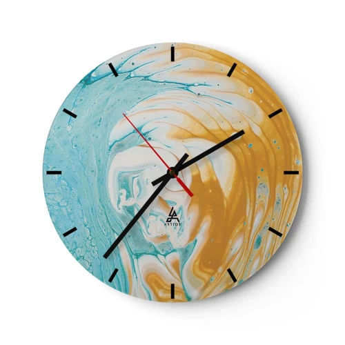 Nástenné hodiny - Pastelový vír - 30x30 cm