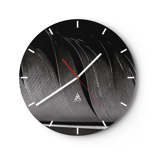 Nástenné hodiny - Perie – nádherná konštrukcia - 30x30 cm