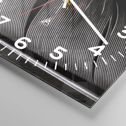 Nástenné hodiny - Perie – nádherná konštrukcia - 30x30 cm