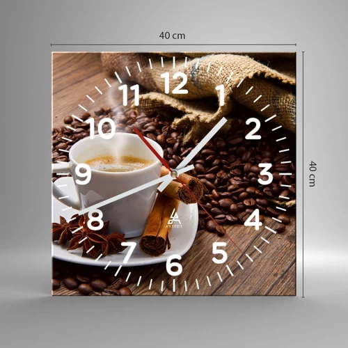 Nástenné hodiny - Pikantná chuť a aróma - 40x40 cm