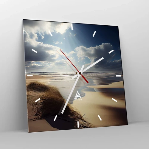 Nástenné hodiny - Pláž, divoká pláž - 30x30 cm
