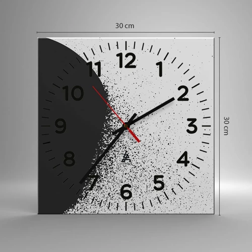 Nástenné hodiny - Pohyb častíc - 30x30 cm