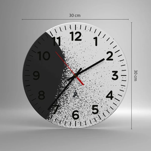 Nástenné hodiny - Pohyb častíc - 30x30 cm