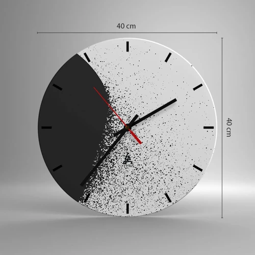 Nástenné hodiny - Pohyb častíc - 40x40 cm